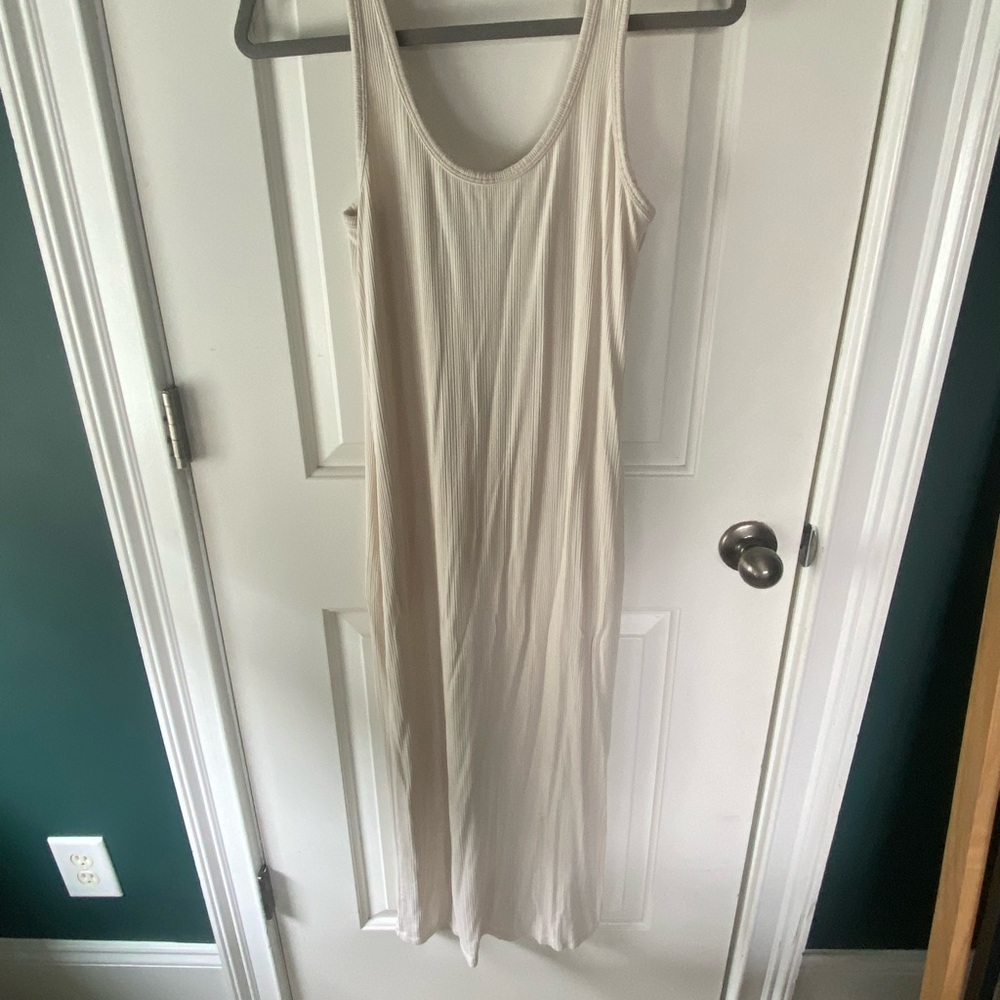 Ribbed tank top maxi dress